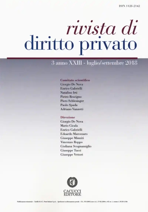 Immagine 0 di Rivista Di Diritto Privato