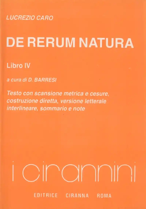 Immagine 0 di De Rerum Natura - Libro 4