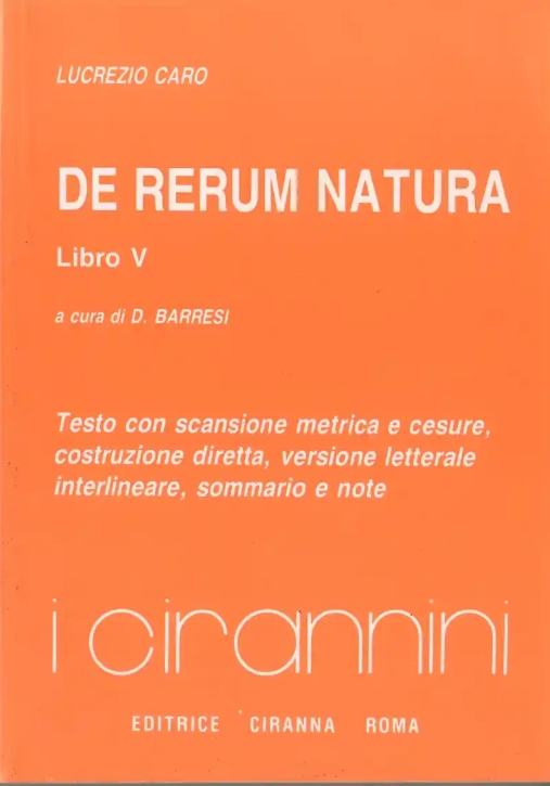 Immagine 0 di De Rerum Natura - Libro 5