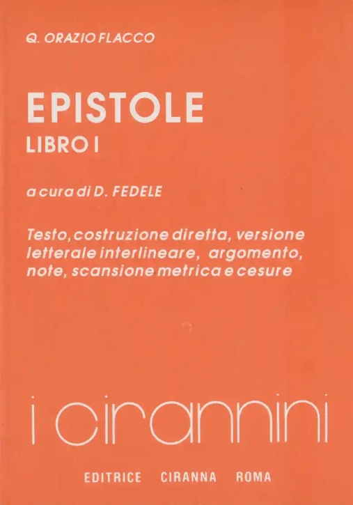 Immagine 0 di Epistole - Lib. I