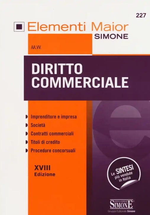 Immagine 0 di 227  Elementi Maior Di Diritto Commerciale