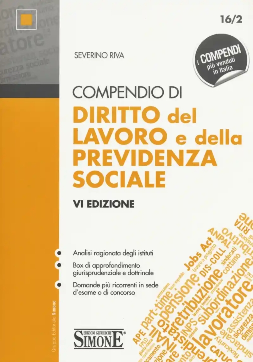 Immagine 0 di 16/2  Compendio Di Diritto Del Lavoro E Della Previdenza Sociale