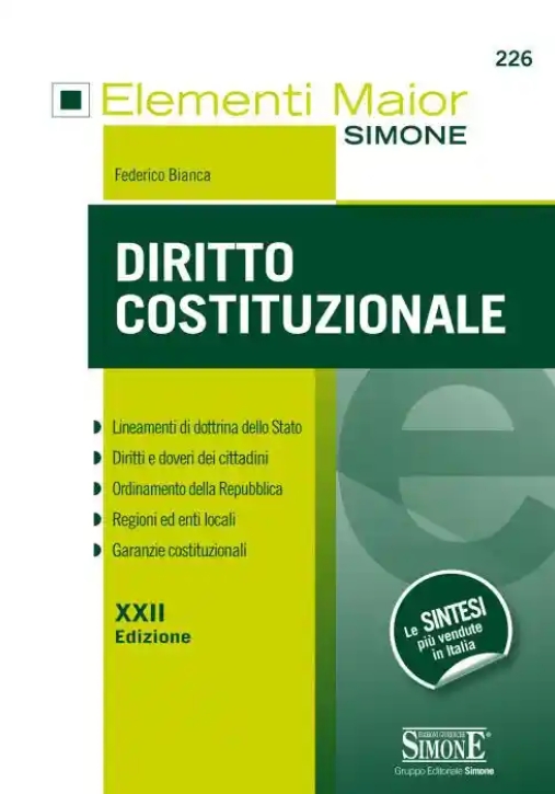 Immagine 0 di 226  Elementi Maior Di Diritto Costituzionale