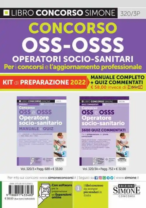 Immagine 0 di Kit Concorsi Oss E Osss Operatori 2vol.