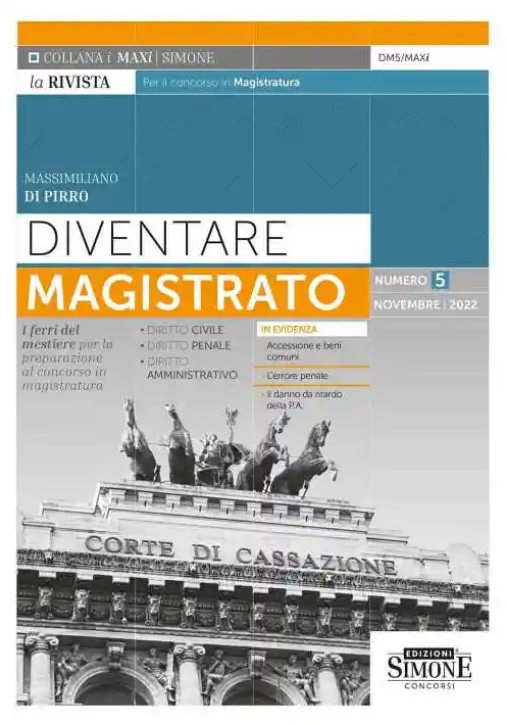 Immagine 0 di Diventare Magistrato Rivista 5 112022