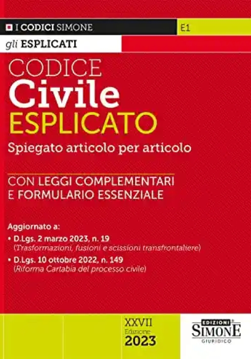 Immagine 0 di Codice Civile Esplicato 2023 27ed.