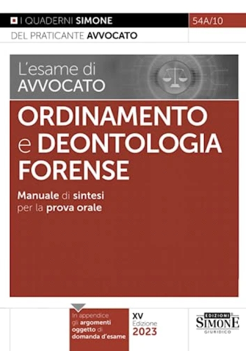 Immagine 0 di Esame Avvocato Diritto Ord.deontol.foren