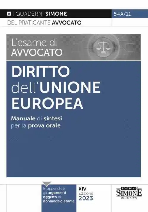 Immagine 0 di Esame Avvocato Diritto Unione Europea