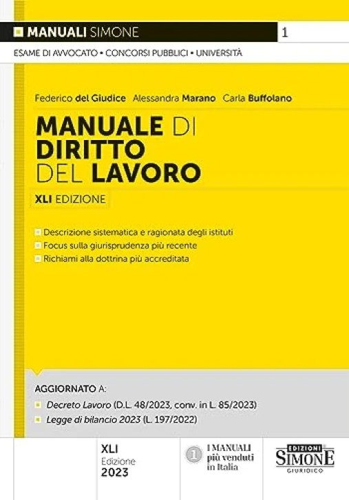 Immagine 0 di Manuale Diritto Del Lavoro 41ed.