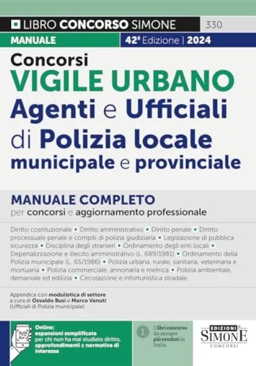 Immagine 0 di Vigile Urbano Manuale Compl.42ed.2024