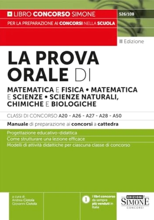 Immagine 0 di Prova Orale Matematica E Fisica 2ed.