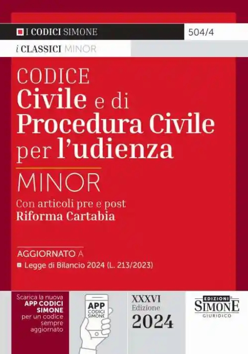 Immagine 0 di Codice Civile E Proc.civile Minor 37ed.