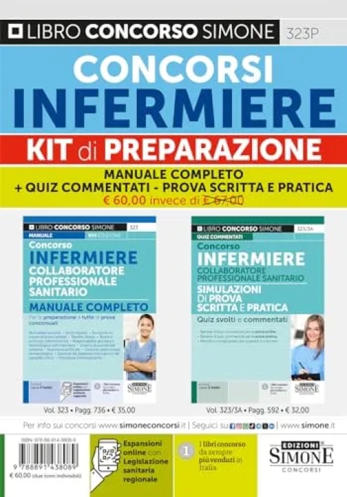 Immagine 0 di Kit Concorsi Infermiere 2vol.2024