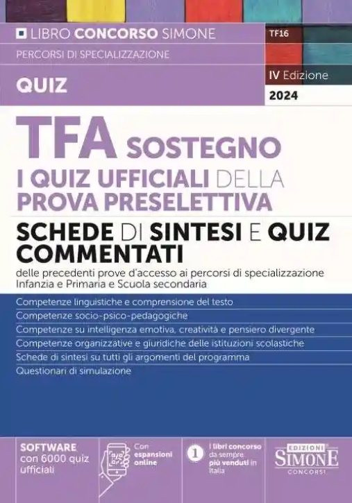 Immagine 0 di Tfa Sostegno Quiz Ufficiali Prova Presel