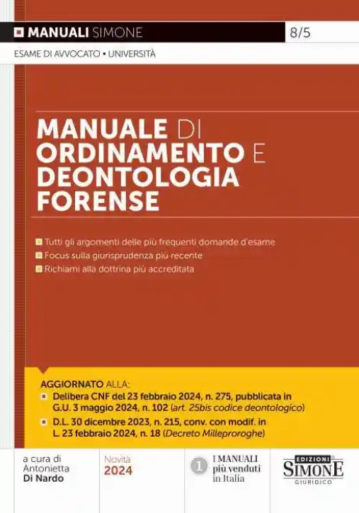 Immagine 0 di Manuale Ordinamento Deontologia Forense