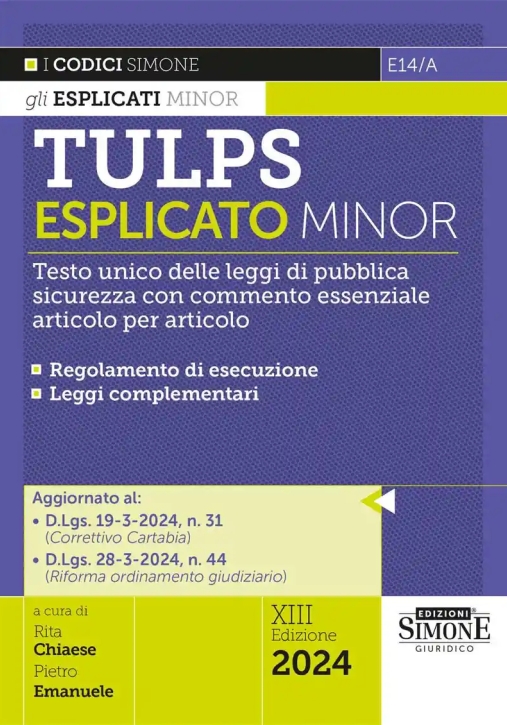 Immagine 0 di Tulps Esplicato Minor 13ed.2024