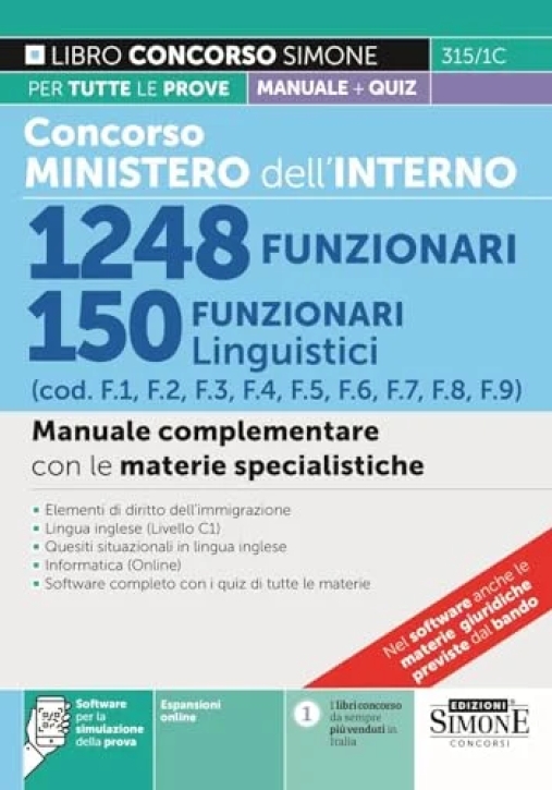 Immagine 0 di 1248 Funzionari Linguistici - Ministero Interno - Manuale