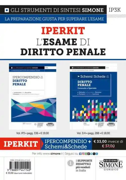 Immagine 0 di Iperkit Esame Diritto Penale 2024 2vol.