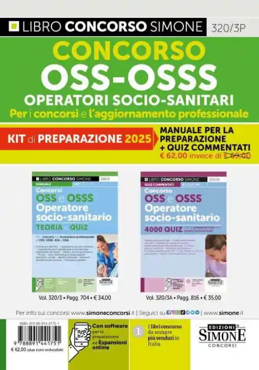 Immagine 0 di Kit Concorsi Oss E Osss Operatori 2vol.