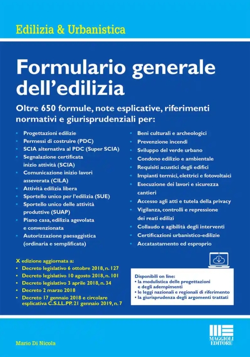 Immagine 0 di Formulario Generale Edilizia 10ed.