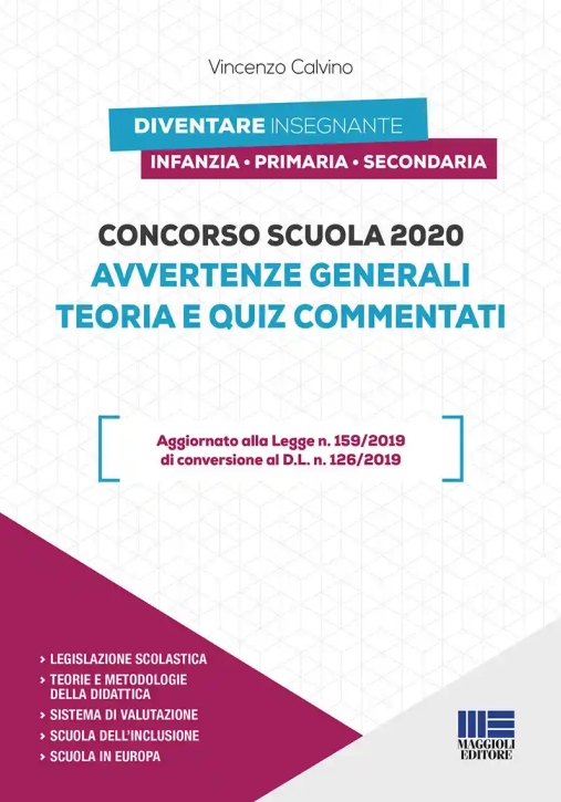 Immagine 0 di Concorso Scuola 2020 Avvertenze Gen.