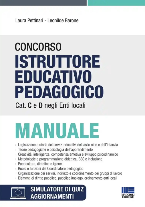 Immagine 0 di Concorso Istruttore Educativo Pedagogico Cat. C E D Negli Enti Locali. Manuale. Con Espansione Onlin