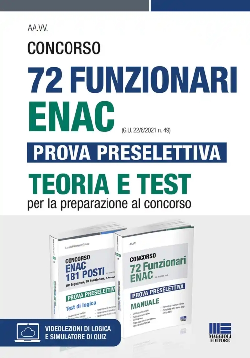 Immagine 0 di Kit 72 Funzionari Enac 2vol.preselet.