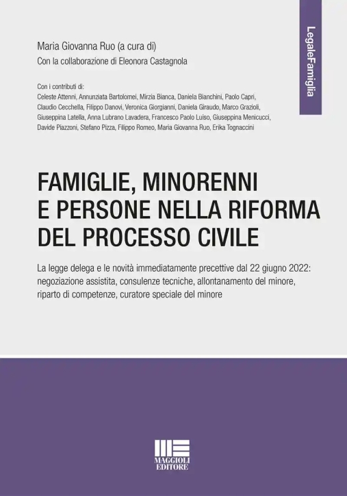 Immagine 0 di Famiglia Minorenni Pers.riforma Pr.civil