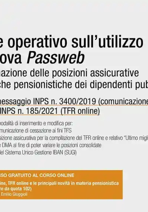 Immagine 0 di Manuale Operativo Utilizzo Passweb 4ed.