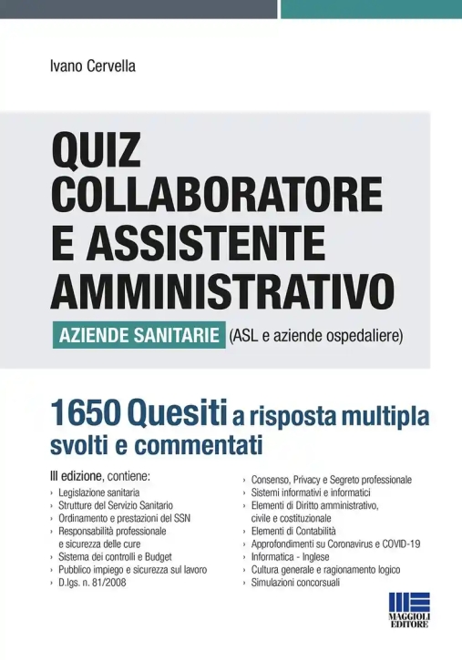 Immagine 0 di Quiz Collaboratore Ass.amm.vo Asl 3ed.