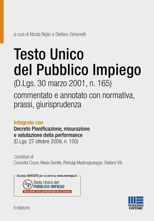 Immagine 0 di Il Testo Unico Del Pubblico Impiego Commentato