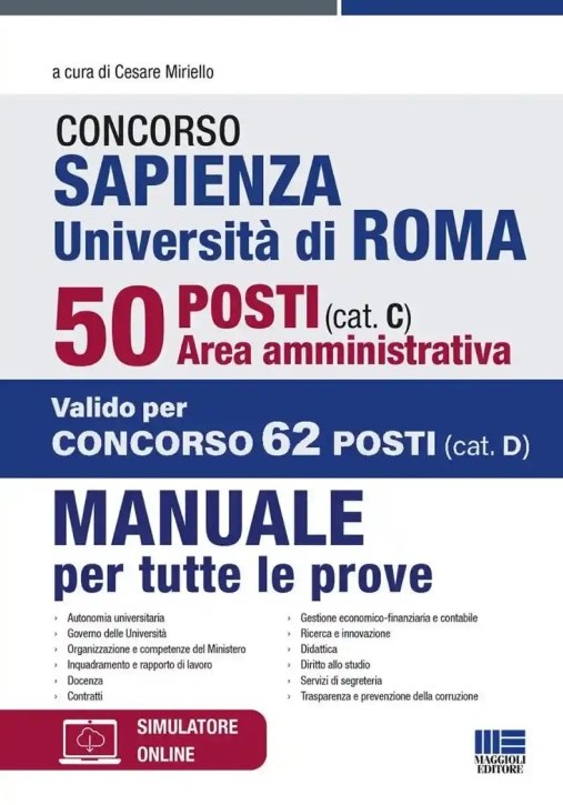 Immagine 0 di 50 Sapienza Area Amm.va Cat C Manuale