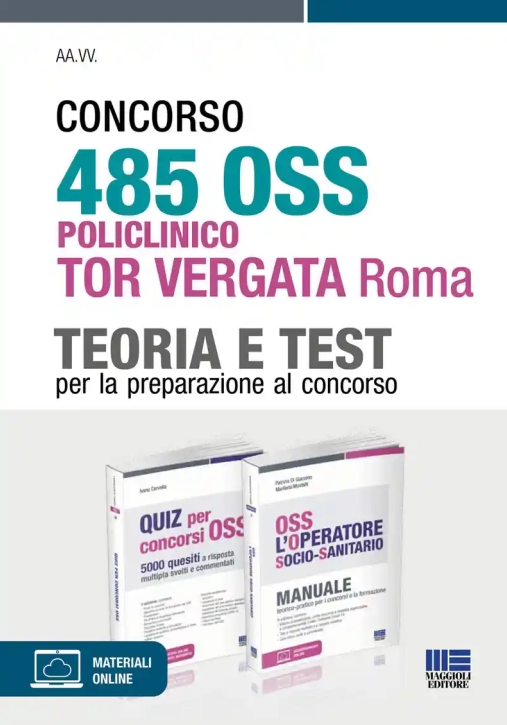 Immagine 0 di Kit 2v - 485 Oss Policlinico Tor Vergata Roma - Manuale + Quiz