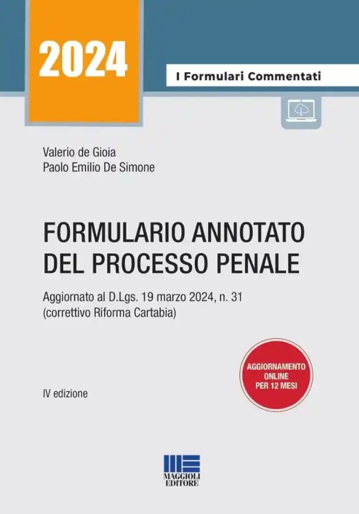 Immagine 0 di Formulario Annotato Del Processo Penale