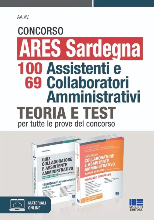 Immagine 0 di Kit 2v - 100 Assistenti Amministrativi - Ares Sardegna - Manuale + Quiz