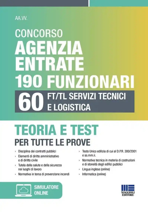 Immagine 0 di 190 Funzionari Agenzia Entrate - 60 Tecnici Logistici - Teoria + Quiz