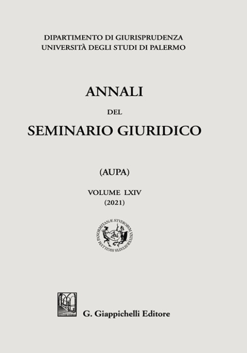 Immagine 0 di Annali Seminario Giuridico Palermo V.64