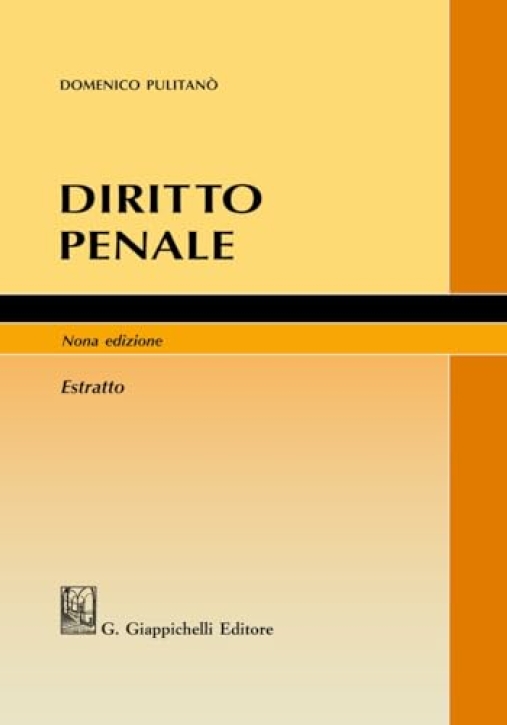 Immagine 0 di Diritto Penale Estratto 9ed.