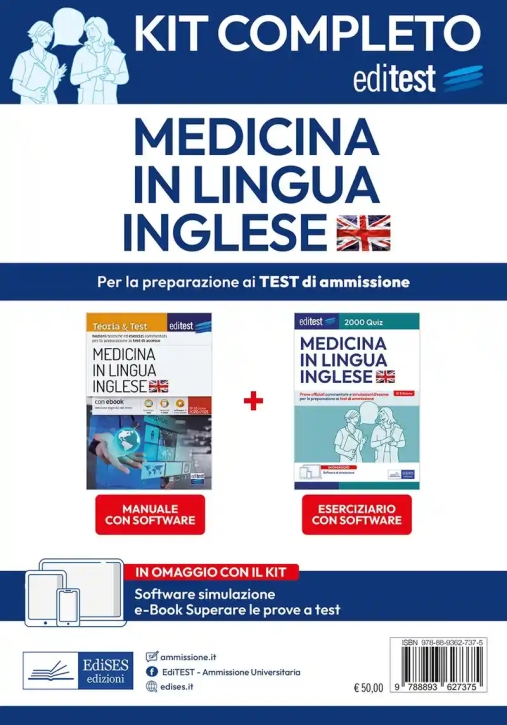 Immagine 0 di Kit Completo Editest Medicina In Lingua Inglese. Con E-book: Superare La Prova A Test. Con Software 