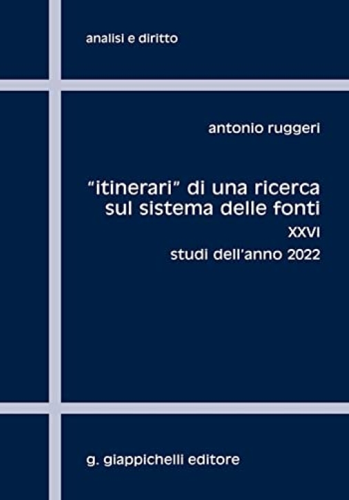 Immagine 0 di Itinerari Ricerca Sistema Fonti Xxvi