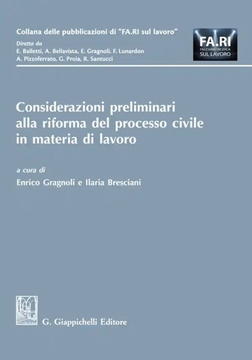 Immagine 0 di Considerazioni Preliminari Riforma Processo Civile