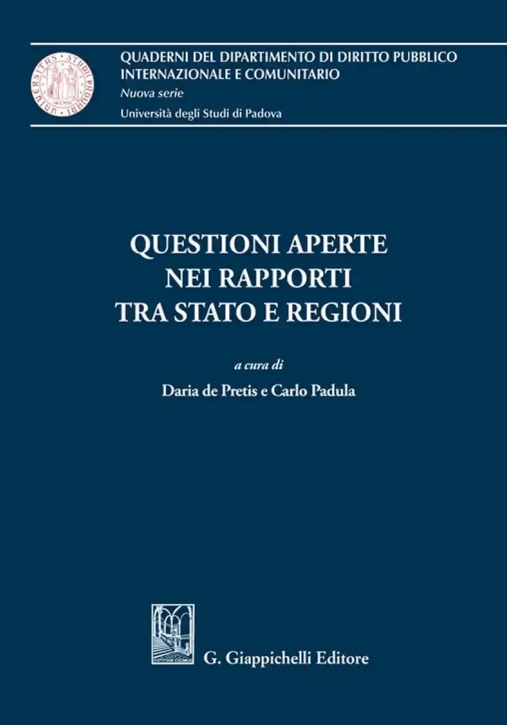 Immagine 0 di Questioni Aperte Stato Regioni