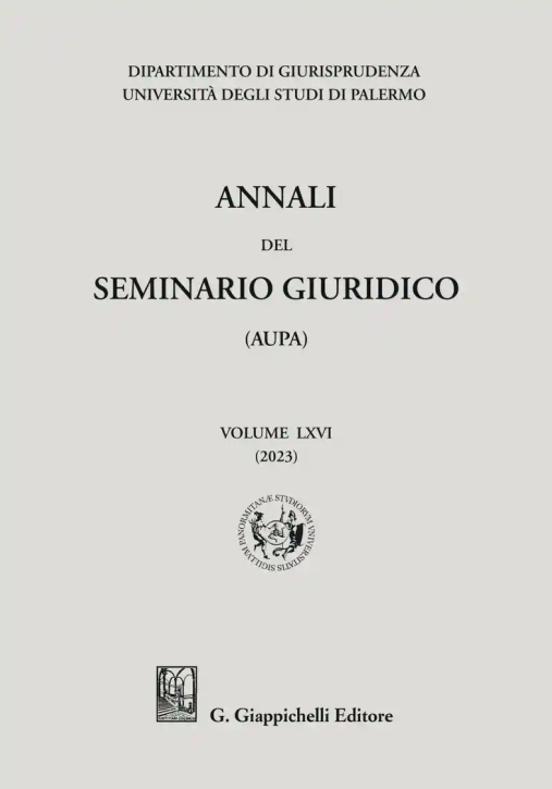 Immagine 0 di Annali Seminario Giuridico Universita' Palermo