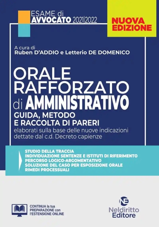 Immagine 0 di Orale Rafforzato Diritto Amm.vo 2021-22