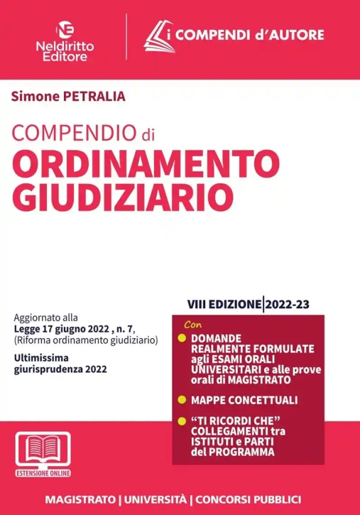 Immagine 0 di Compendio Ordinamento Giudiziario 2022