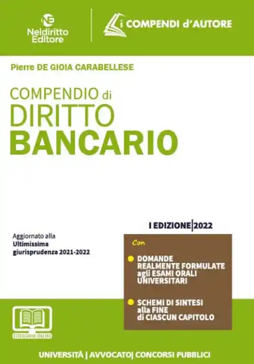 Immagine 0 di Compendio - Diritto Bancario