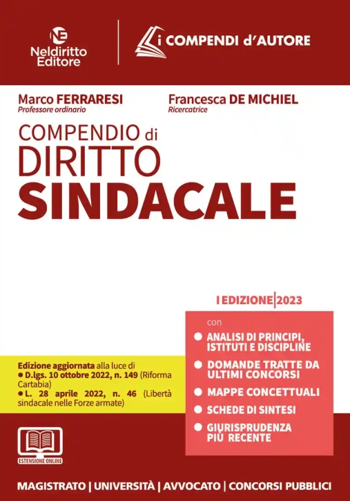 Immagine 0 di Compendio Diritto Sindacale 2023