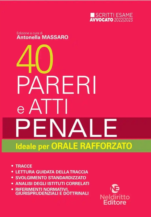 Immagine 0 di 40 Parerie Atti Penale Scritti Avv.2022