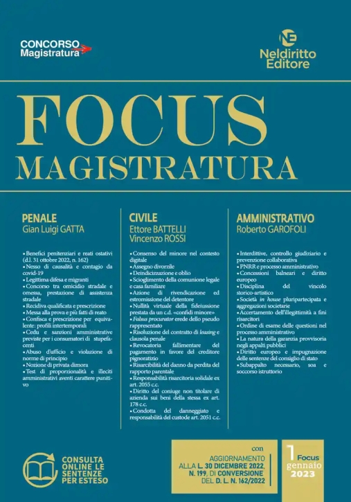 Immagine 0 di Focus Magistratura 12023