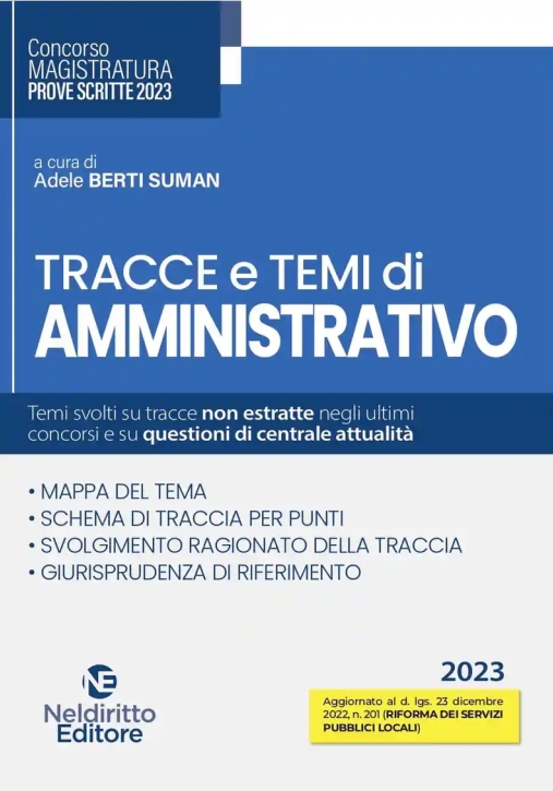 Immagine 0 di Nuove Tracce Diritto Amm.vo 2023 Magistr